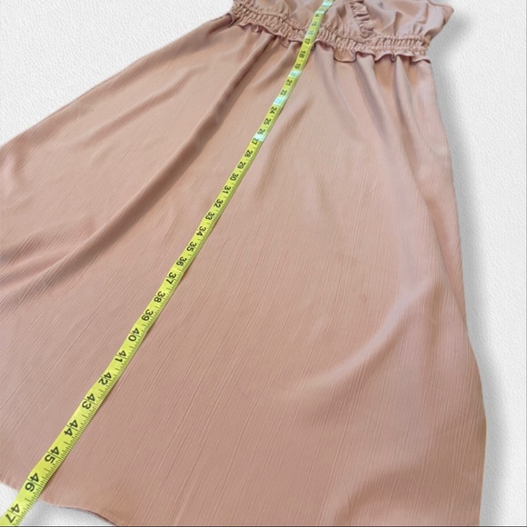 LOFT Outlet Ruffle V Neck Midi Dress - Picture 6 of 8